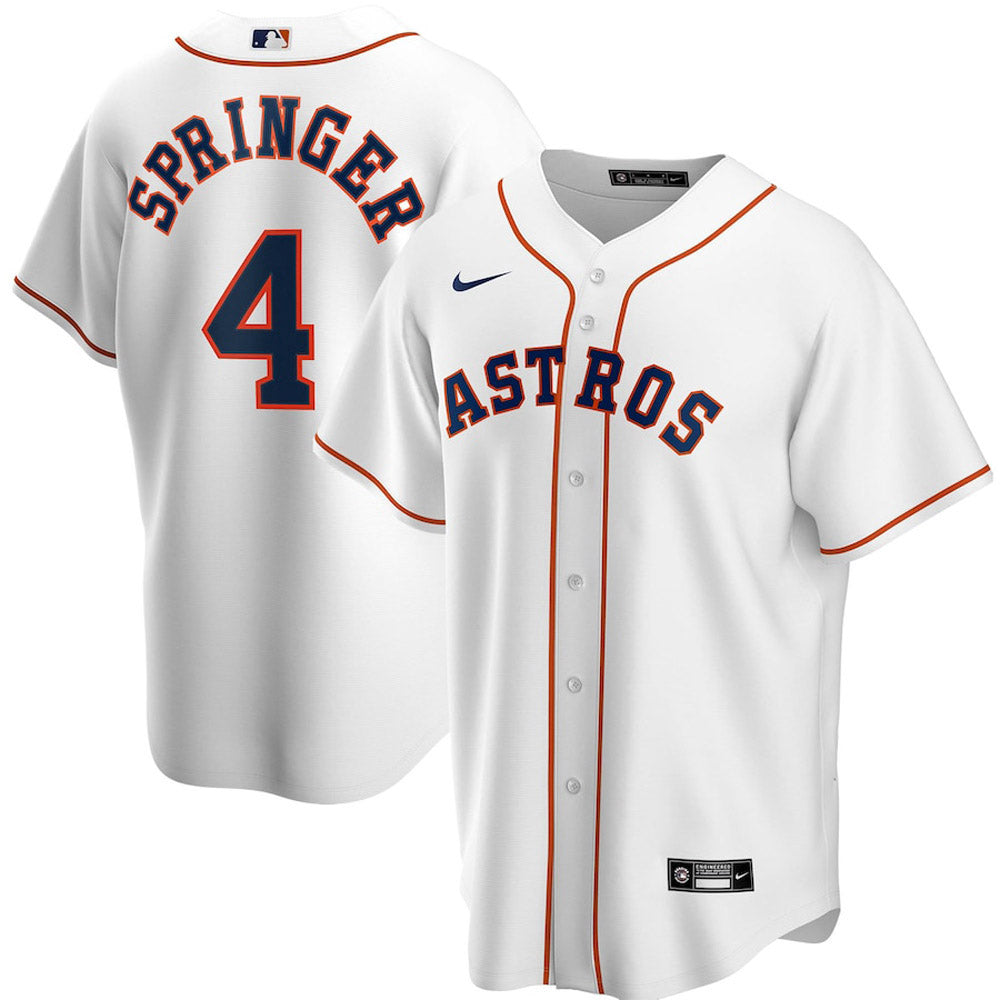 Men's Houston Astros George Springer Replica Home Jersey - White